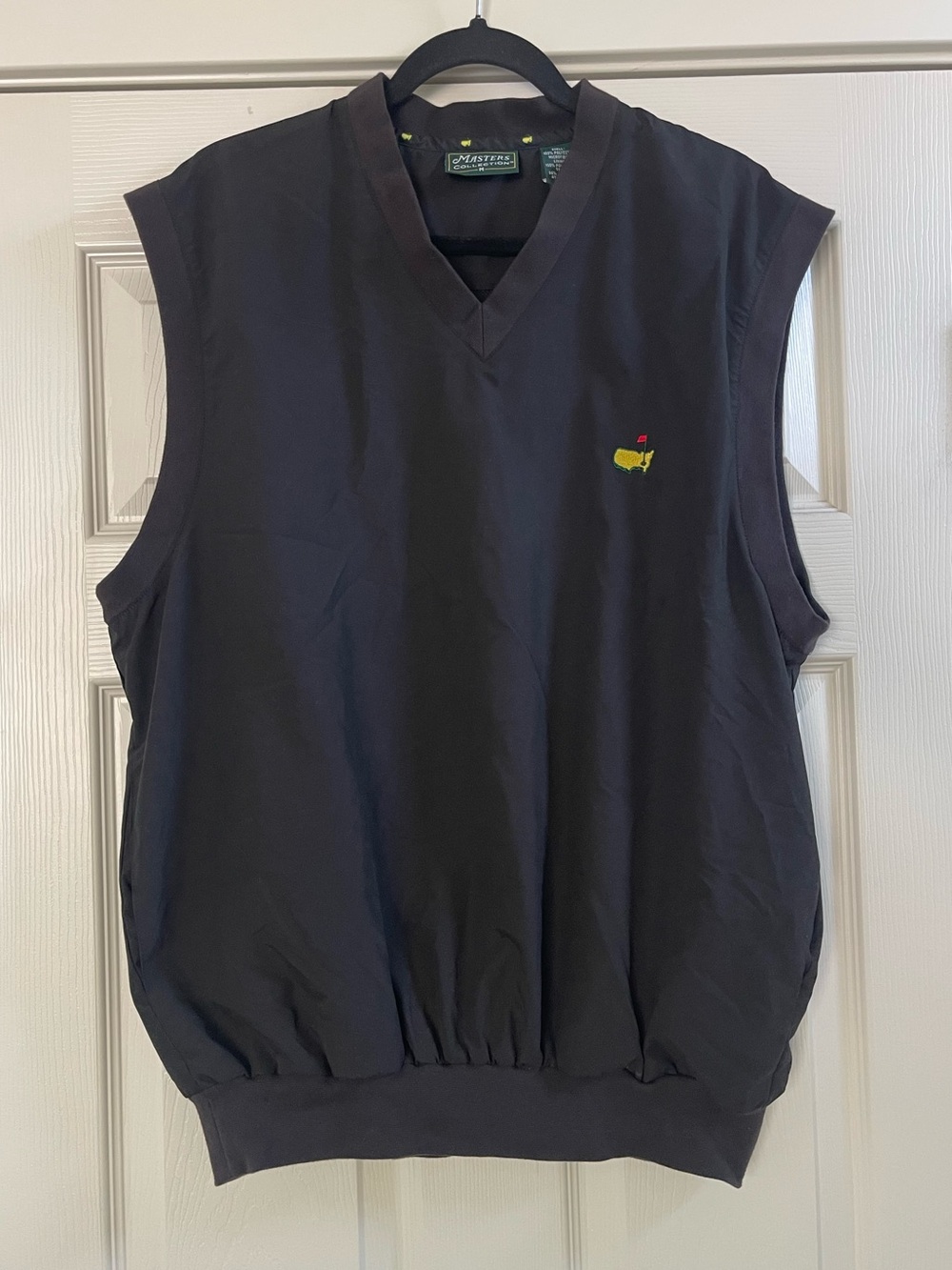 Men’s Masters Collection Pullover V-Neck Windbreaker Golf Vest Men's Black Sz XL